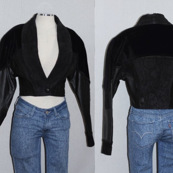 Cuir Classique Black Fringe Western Leather Suede Jacket
